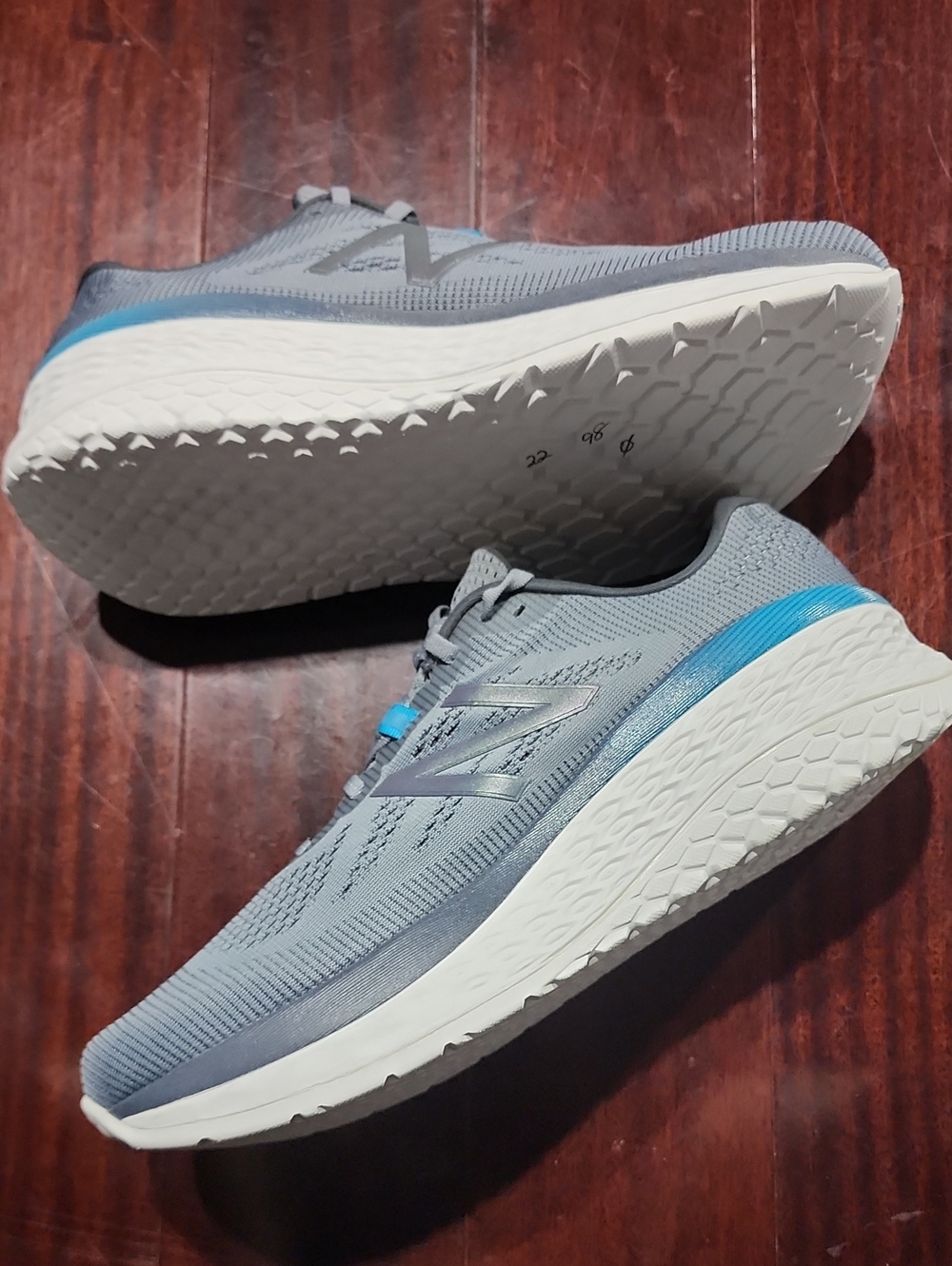 New Balance Fresh Foam MMORDO Grey w/Teal Men's Running Shoe Sz 14
